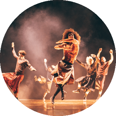 A group of dancers perform