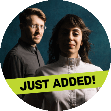 Mayrig poses together against a blue background with a 'just added' on top of the image