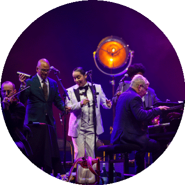 Pink Martini performs on stage
