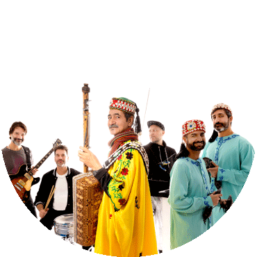 Saha Gnawa poses with their instruments