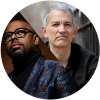 Split image of Christian McBride and Brad Mehldau.