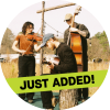 Members of Magic Tuber Stringband play instruments together