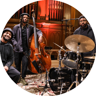 Sullivan Fortner Trio with their instruments