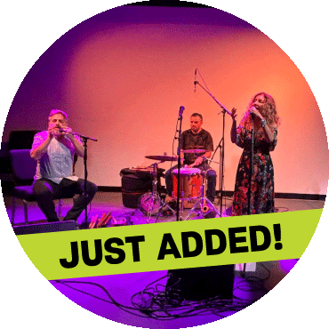 Zafarán performs together with a 'just added' banner on top of the image